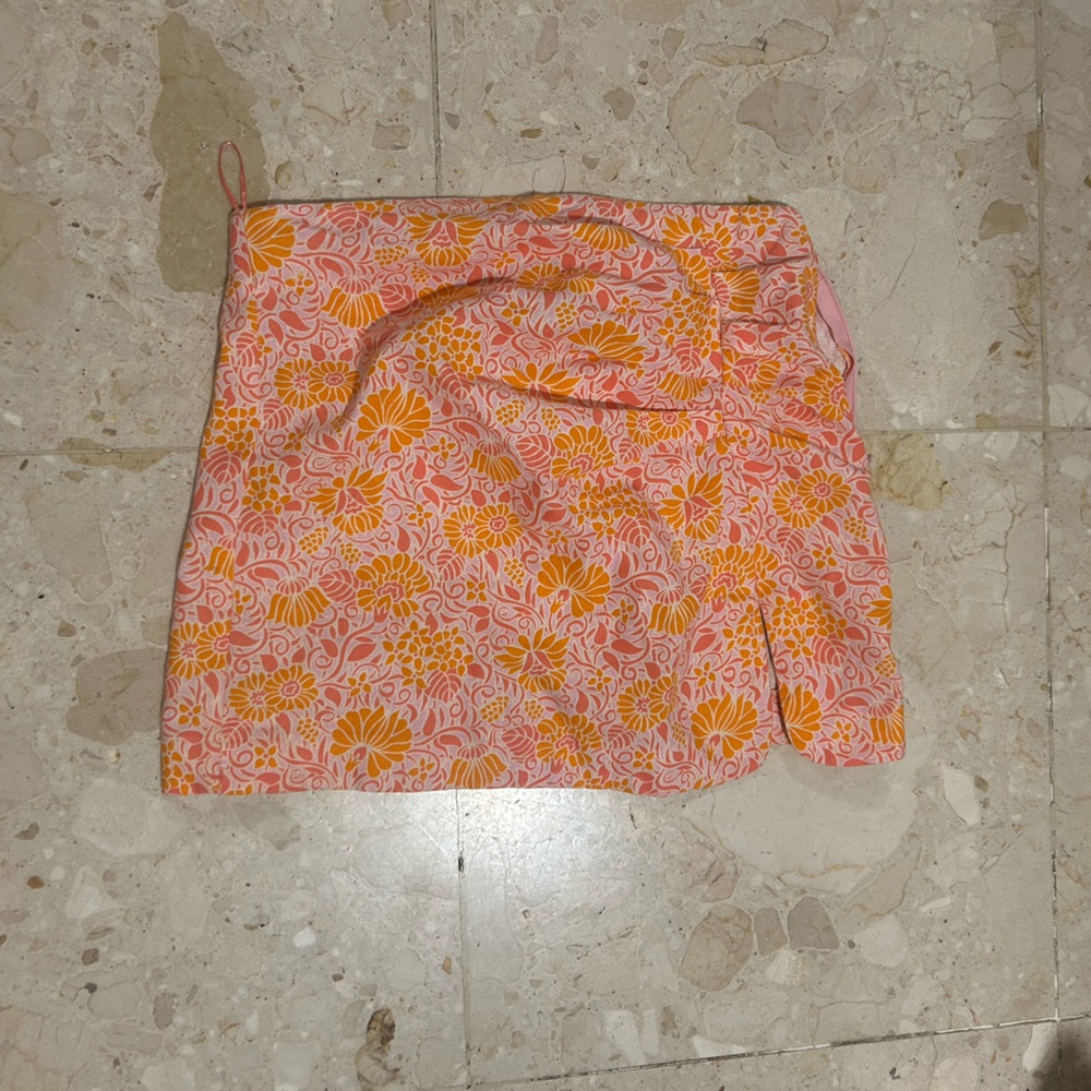 Zara Floral Pink and Orange Skirt